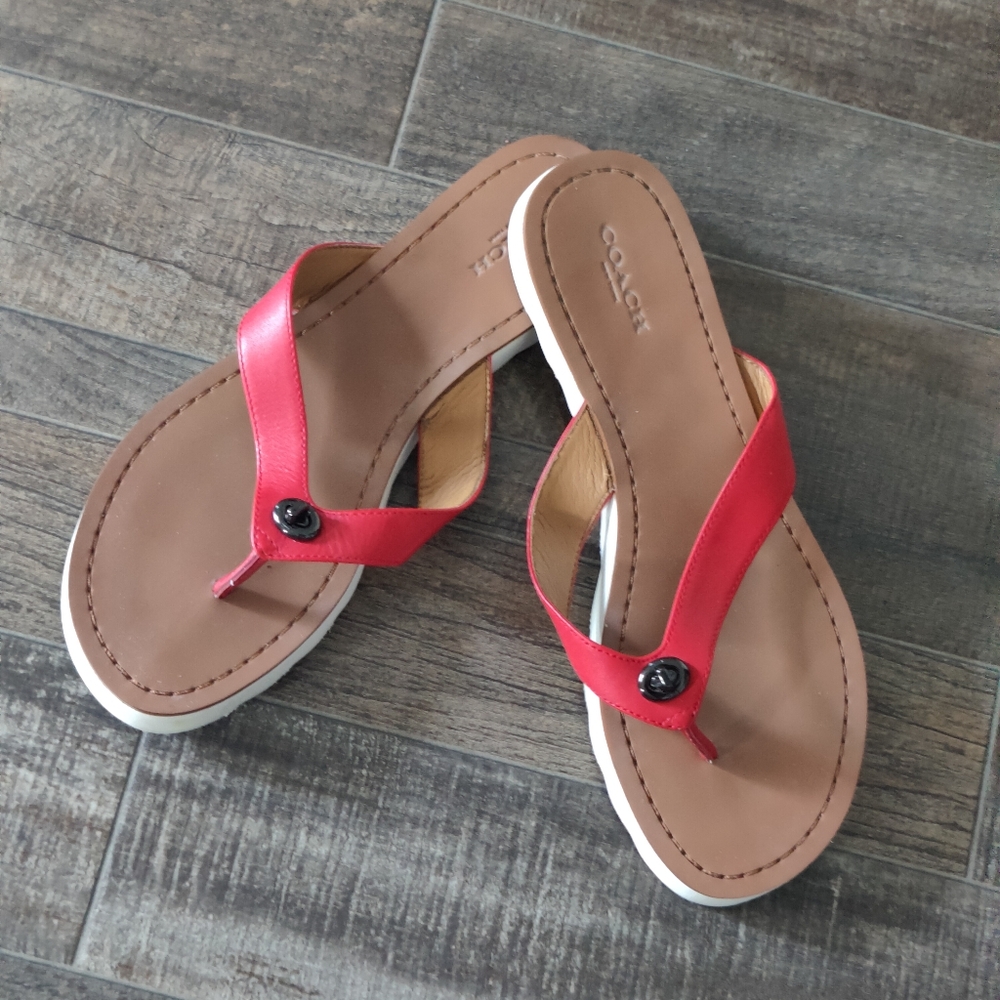 Red Coach Sandals
